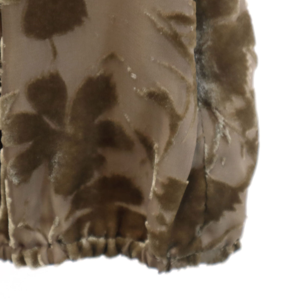 Leilian レリアン 日本製 シルクブレンド 総柄 長袖 ブラウス 13 ベージュ系 レディース