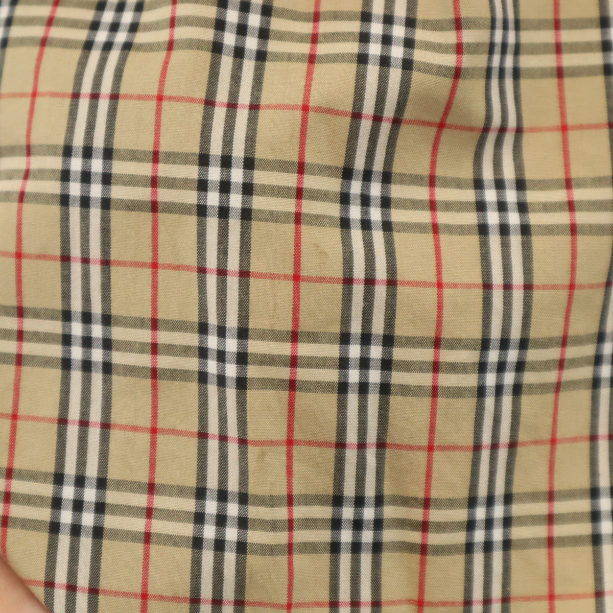Burberrys OF LONDON BLUE LABEL バーバリーズ オブ ロンドン ブルーレーベル 90s オールド ノバチェック柄 7分袖 コットンシャツ 38 ベージュ 三陽商会 ダブルカフス レディース