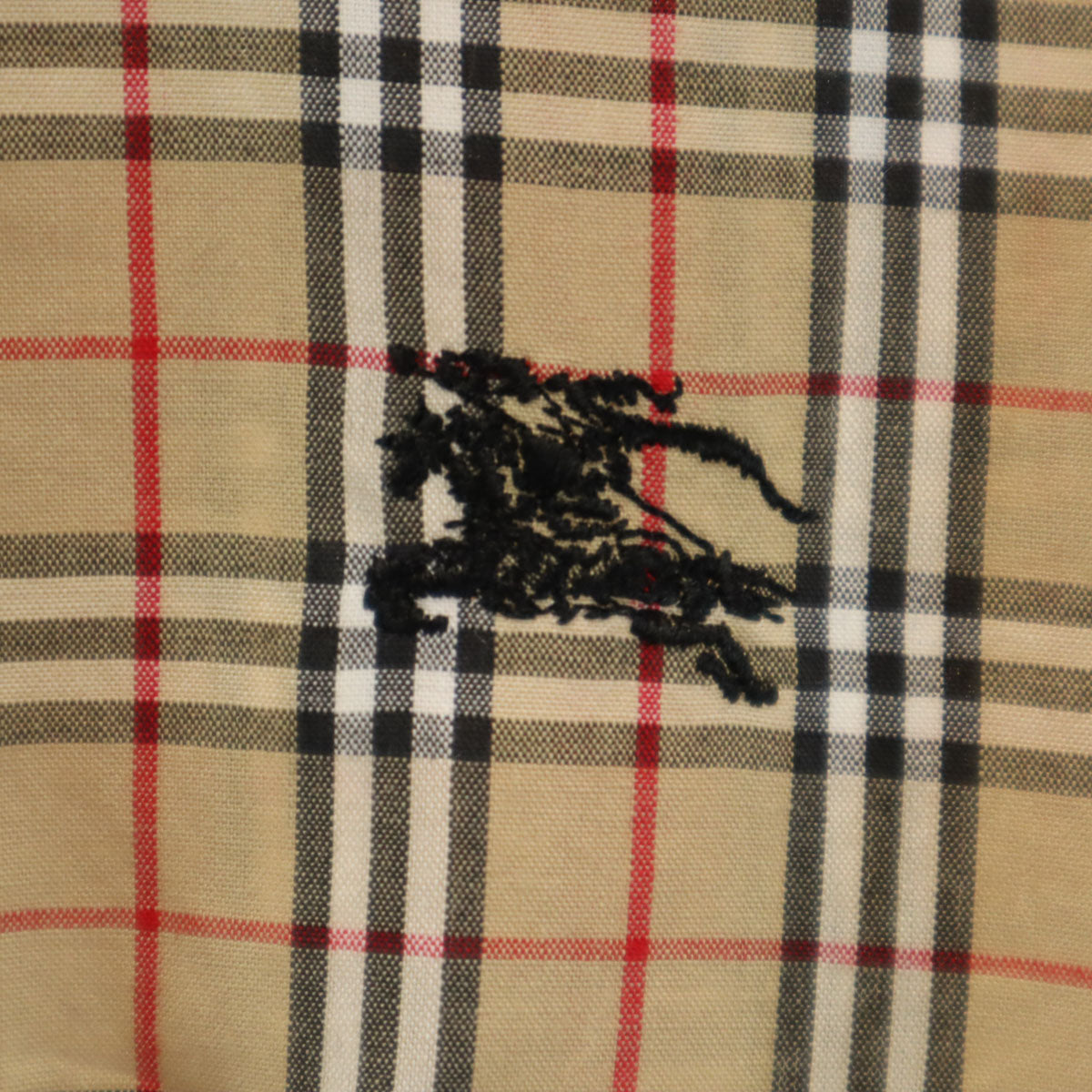 Burberrys OF LONDON BLUE LABEL バーバリーズ オブ ロンドン ブルーレーベル 90s オールド ノバチェック柄 7分袖 コットンシャツ 38 ベージュ 三陽商会 ダブルカフス レディース