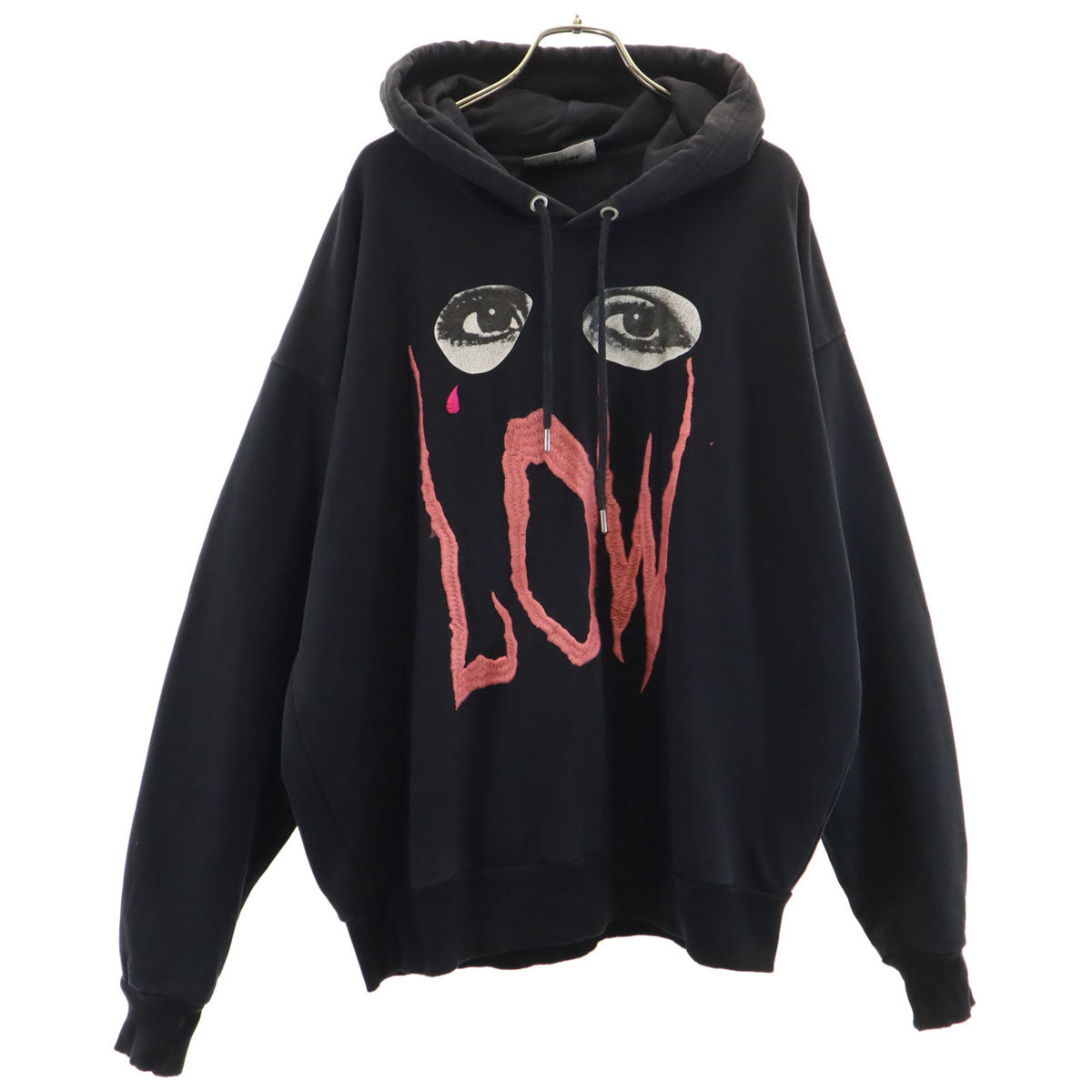 DIESEL ディーゼル 長袖 スウェットパーカー XL 黒 プルオーバー メンズ