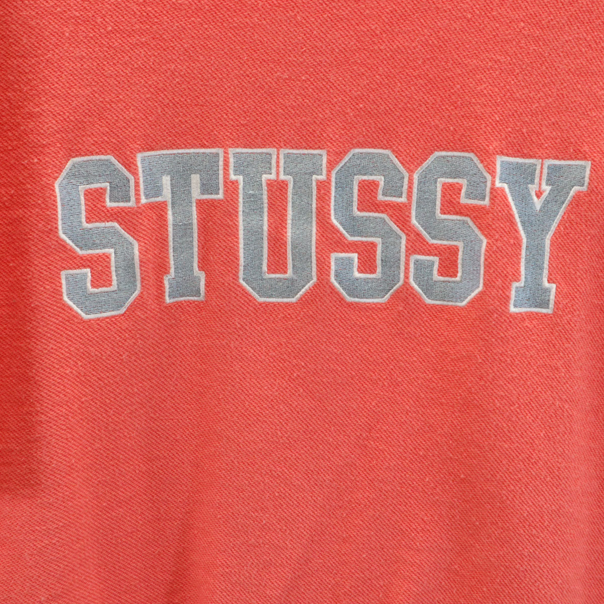 STUSSY ステューシー 半袖 スウェット Tシャツ L オレンジ系 パイル メンズ