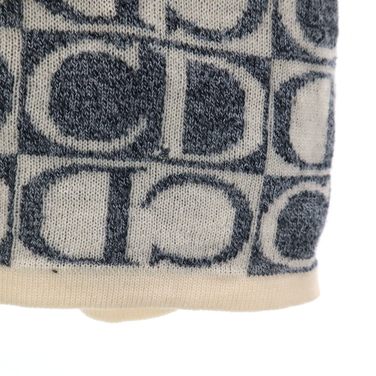 Christian Dior SPORTS クリスチャンディオールスポーツ 90s オールド ロゴ切替 長袖 セーター M アイボリー ニット レディース