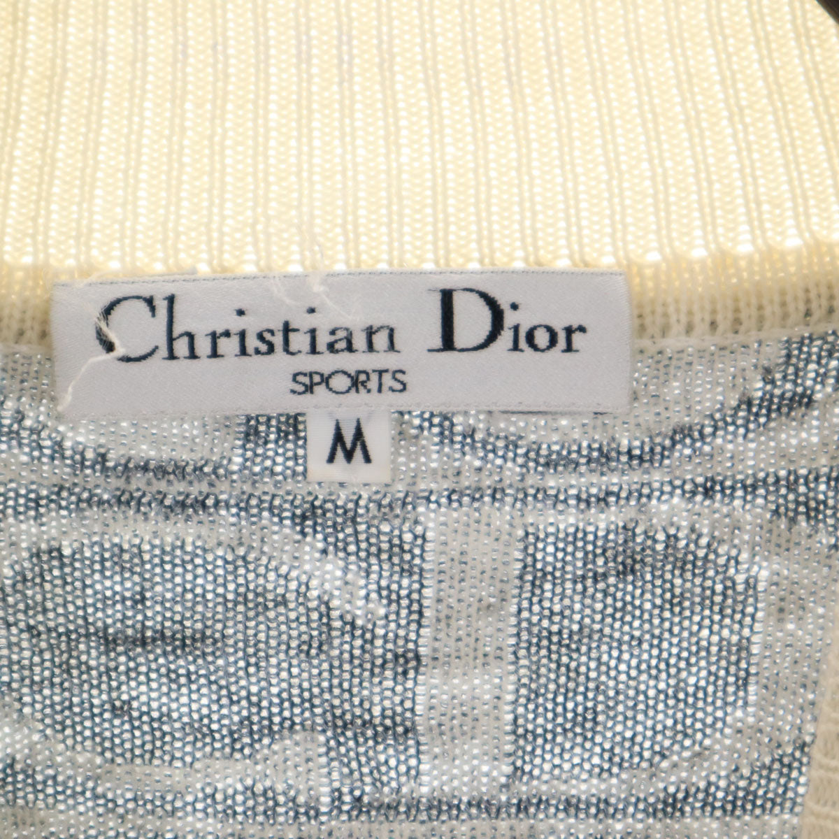 Christian Dior SPORTS クリスチャンディオールスポーツ 90s オールド ロゴ切替 長袖 セーター M アイボリー ニット レディース
