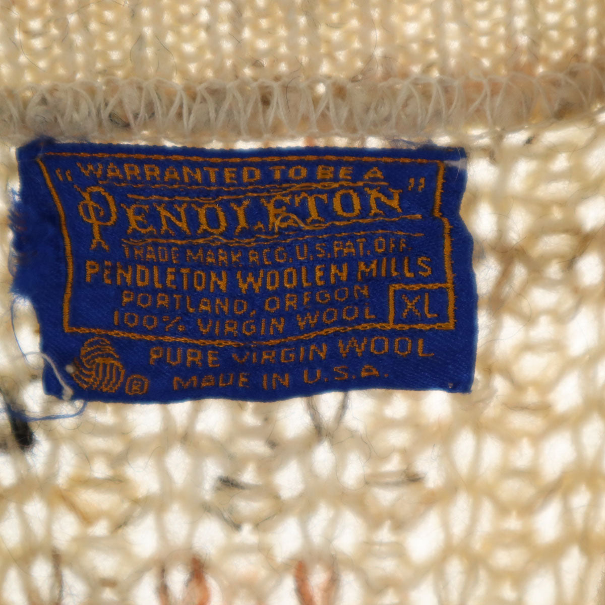 PENDLETON ペンドルトン 70s USA製 ヴィンテージ 長袖 セーター XL ベージュ ニット メンズ