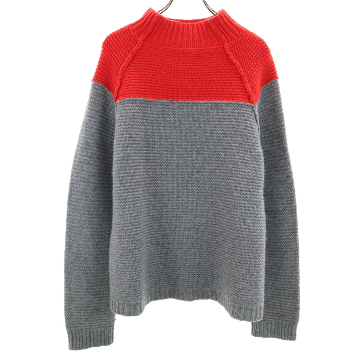 MARNI マルニ イタリア製 バイカラー 長袖 セーター 50 グレー ニット メンズ