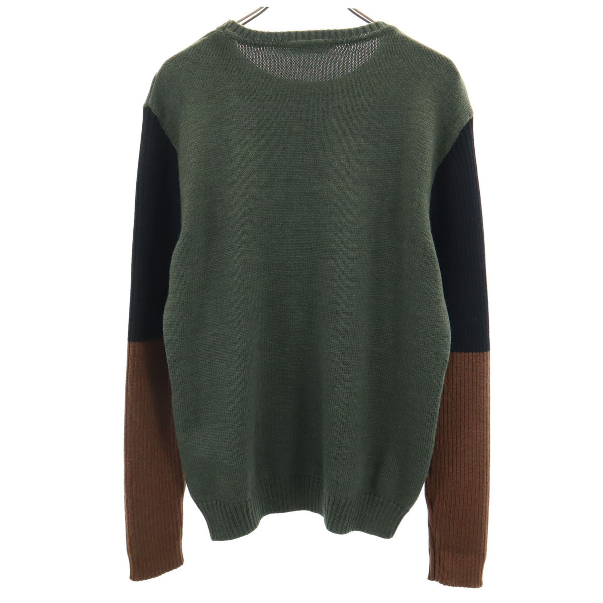 PREMIUM MOOD DENIM SUPERIOR プレミアムムードデニムスーペリア イタリア製 長袖 セーター L カーキ ニット メンズ