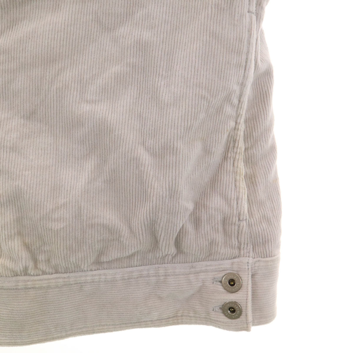 BURBERRY BLACK LABEL バーバリーブラックレーベル コーデュロイジャケット L グレー 三陽商会 ラビットファー付き メンズ