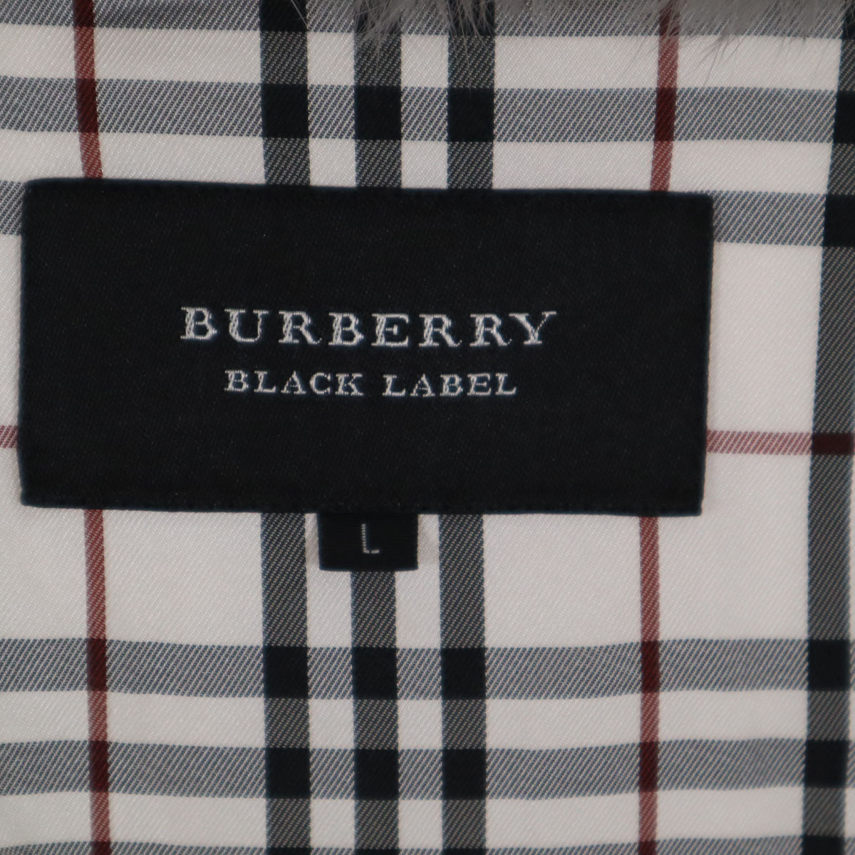 BURBERRY BLACK LABEL バーバリーブラックレーベル コーデュロイジャケット L グレー 三陽商会 ラビットファー付き メンズ