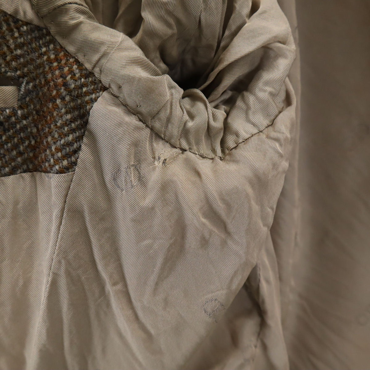 Christian Dior MONSIEUR クリスチャンディオール ムッシュ 90s オールド ヘリンボーン 長袖 ツイード テーラードジャケット 100-94-170 ブラウン系 メンズ