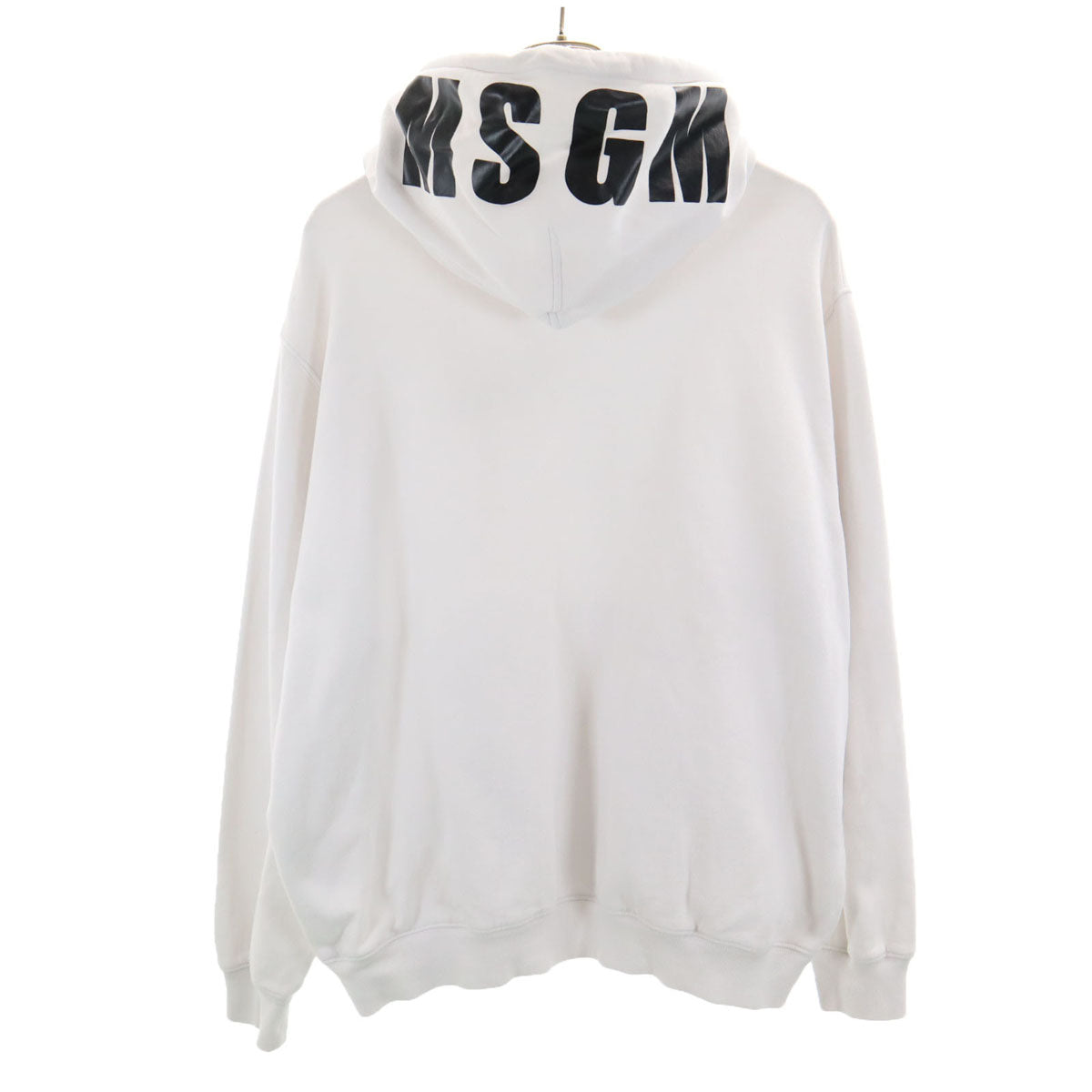 MSGM エムエスジーエム イタリア製 長袖 スウェットパーカー XS ホワイト 裏起毛 メンズ