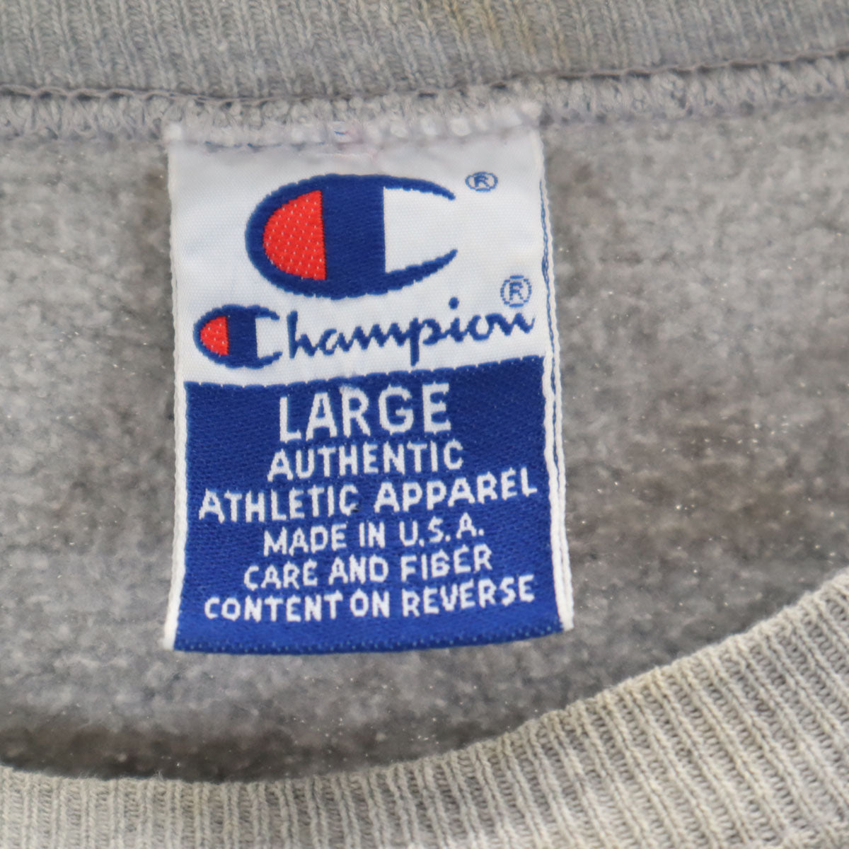 Champion チャンピオン 90s USA製 オールド 青タグ 長袖 スウェット トレーナー L グレー メンズ