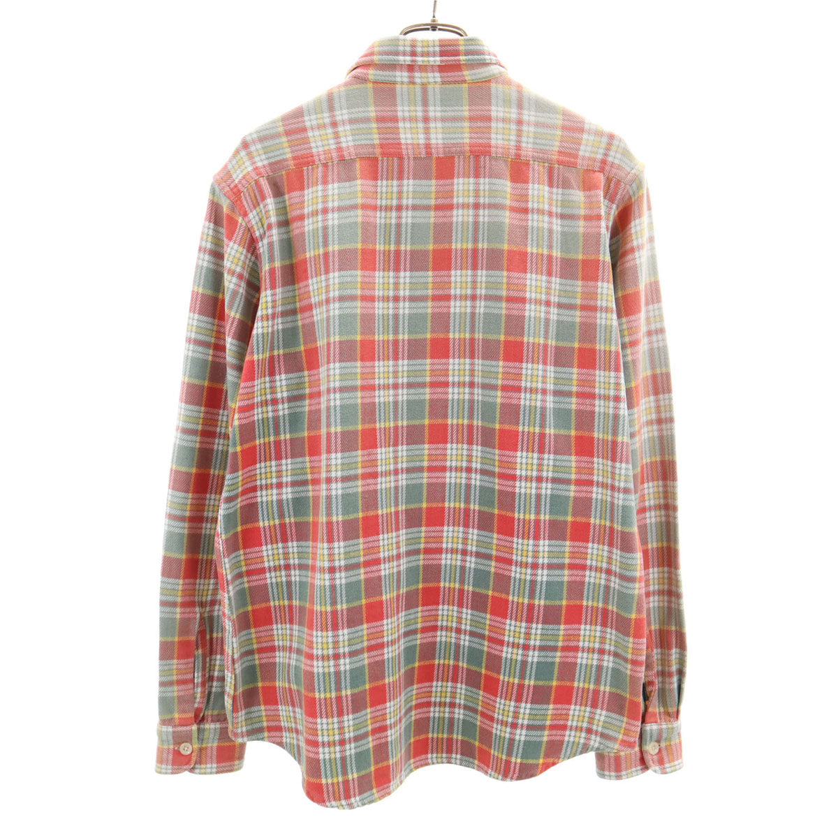 CAMCO カムコ 70s 80s ヴィンテージ チェック柄 長袖 シャツ L オレンジ系 メンズ