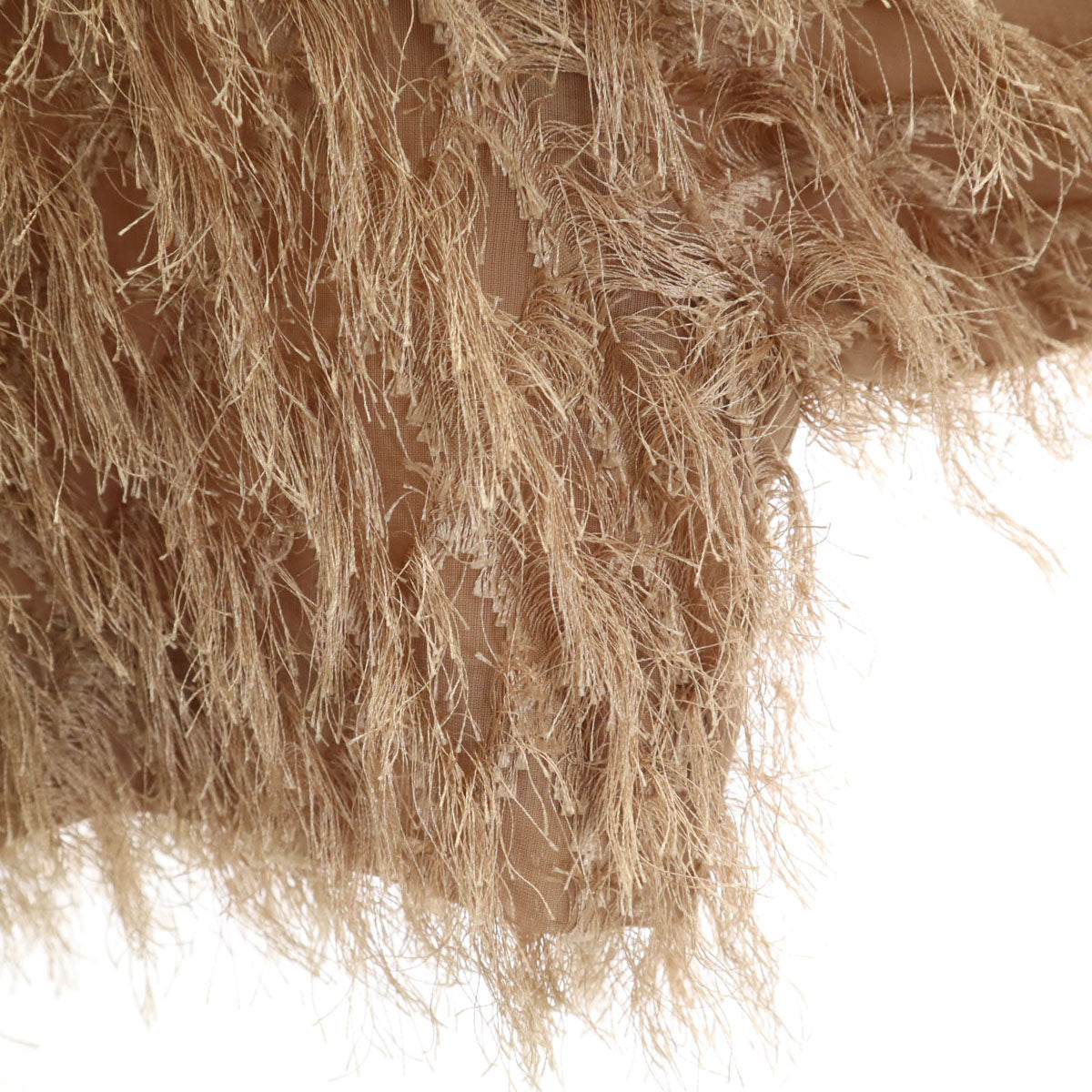 CLANE クラネ 長袖 クロスフリンジ ボレロ 2 ベージュ レディース