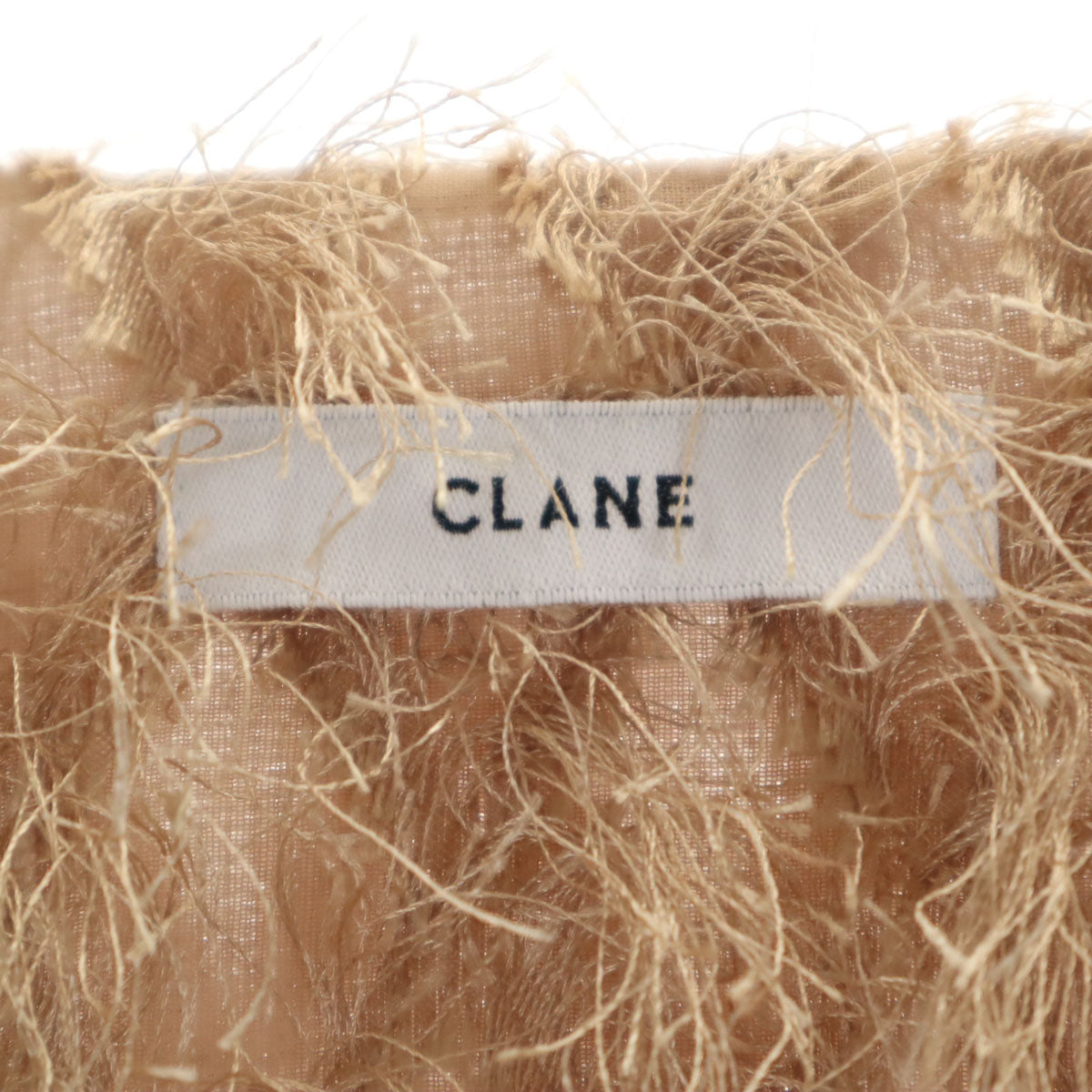 CLANE クラネ 長袖 クロスフリンジ ボレロ 2 ベージュ レディース