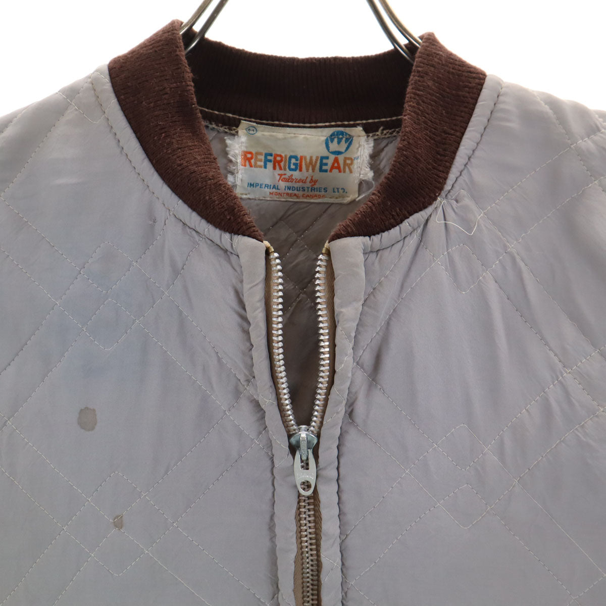 RefrigiWear リフリッジウェア 50s ライトニングジップ ヴィンテージ キルティングジャケット M アイスグレー系 メンズ