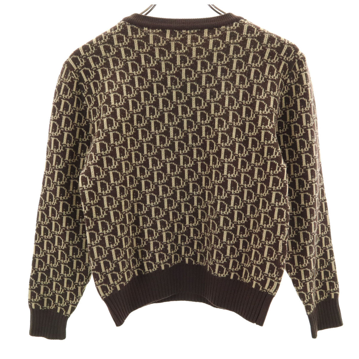 Christian Dior PRET-A-PORTER クリスチャンディオール プレタポルテ 90s オールド 総柄 長袖 セーター M ブラウン レディース