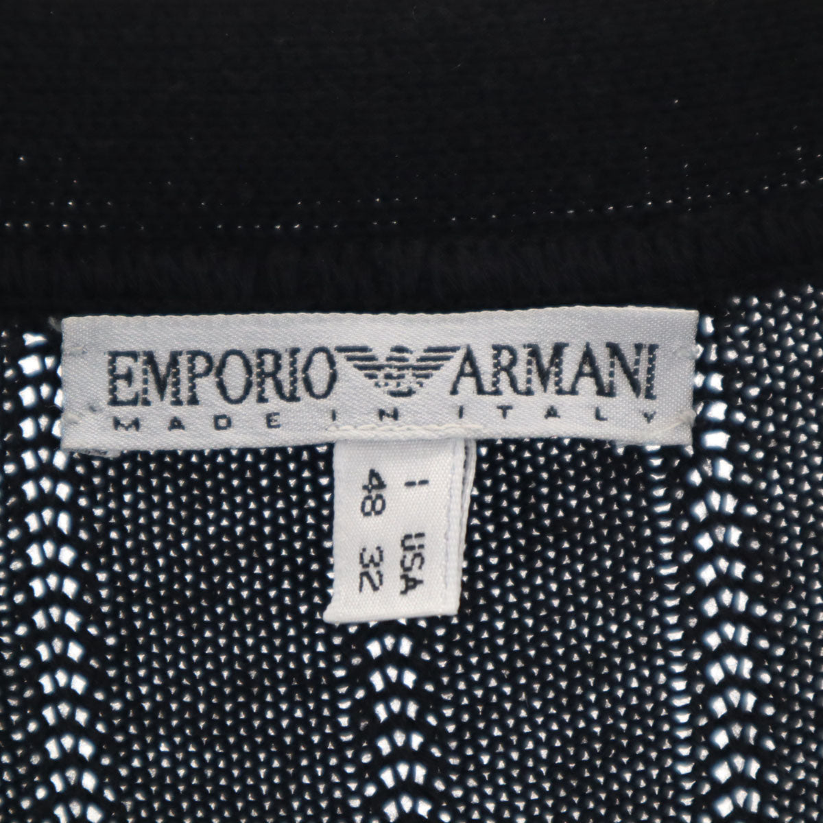 Emporio Armani エンポリオアルマーニ 90s イタリア製 オールド 長袖 ニットカーディガン 48 ブラック メンズ