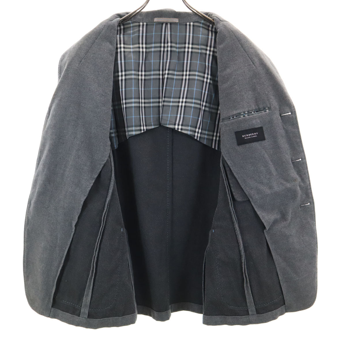 BURBERRY BLACK LABEL バーバリーブラックレーベル テーラードジャケット L グレー 三陽商会 メンズ