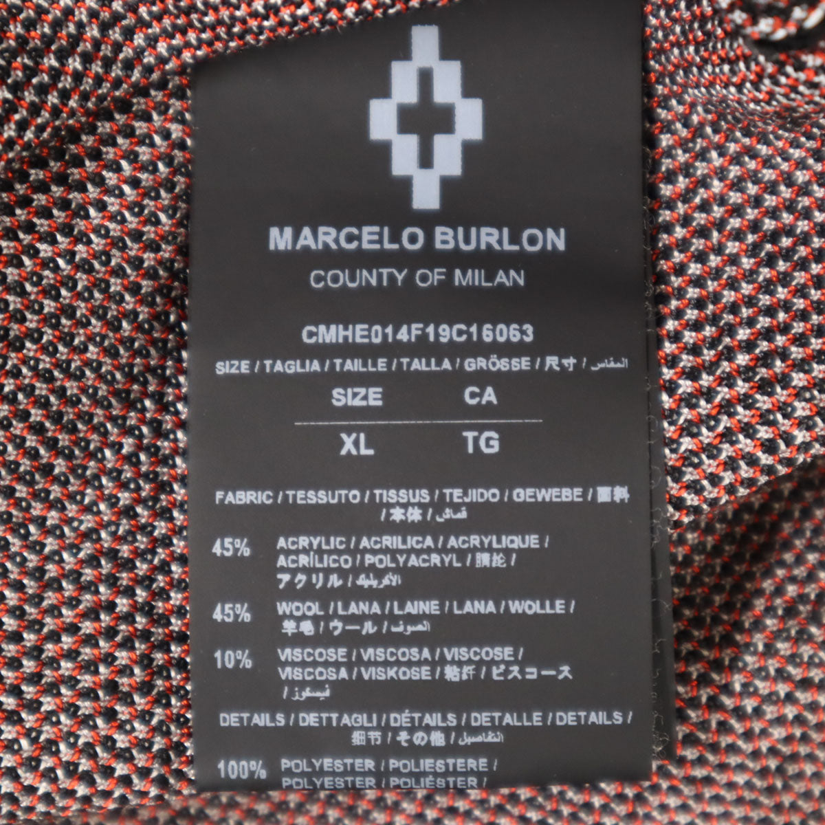 MARCELO BURLON マルセロバーロン エスニック柄 長袖 ニット XL ブラック セーター メンズ