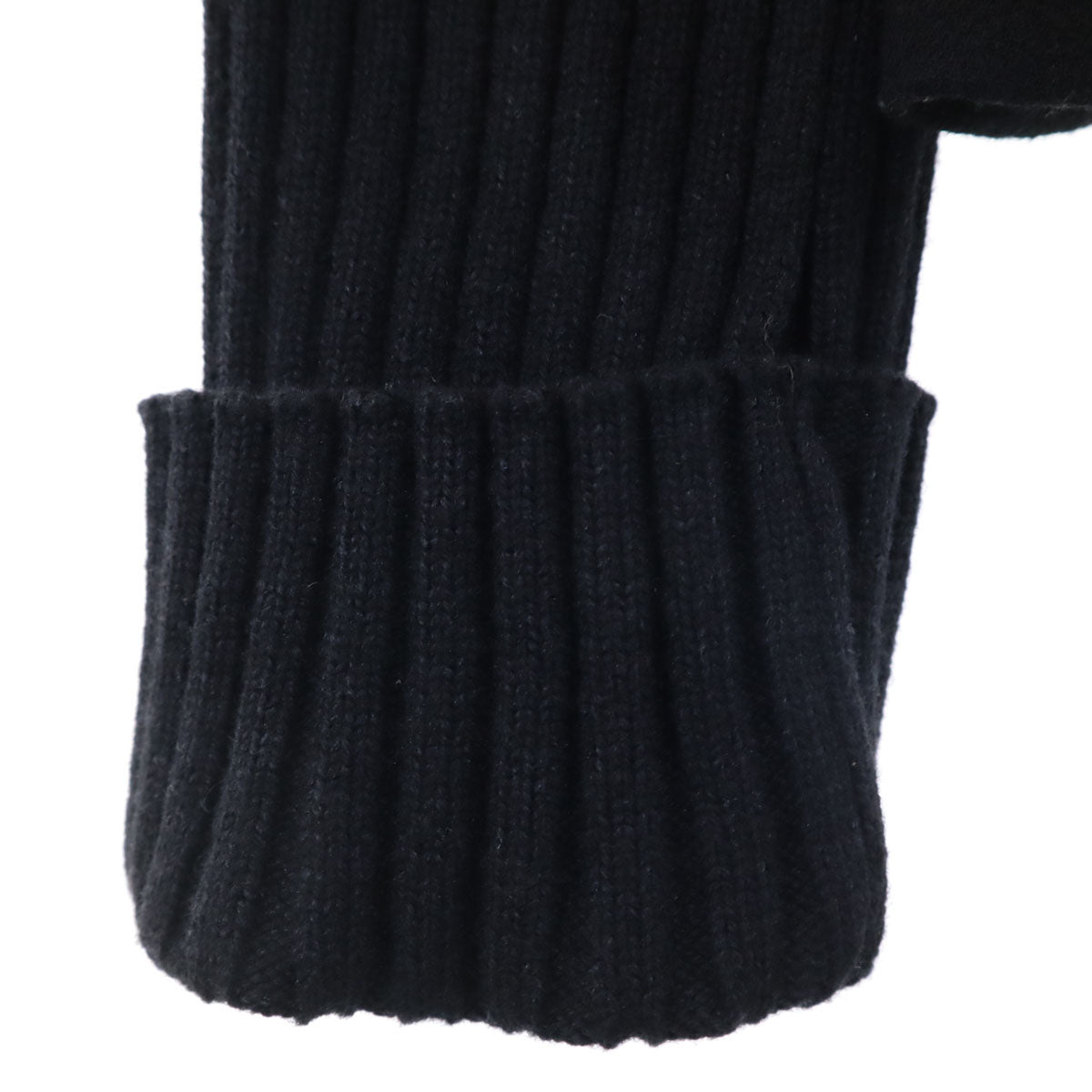 FOXEY フォクシー 日本製 リブニット切替 ウールジャケット 42 ブラック レディース