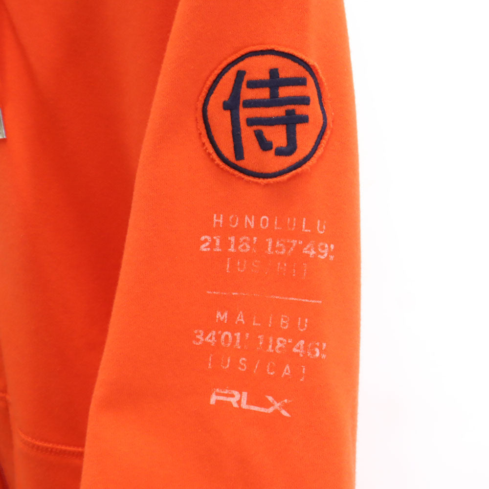 RLX RALPH LAUREN アールエルエックス ラルフローレン 長袖 スウェット ジップパーカー M オレンジ メンズ