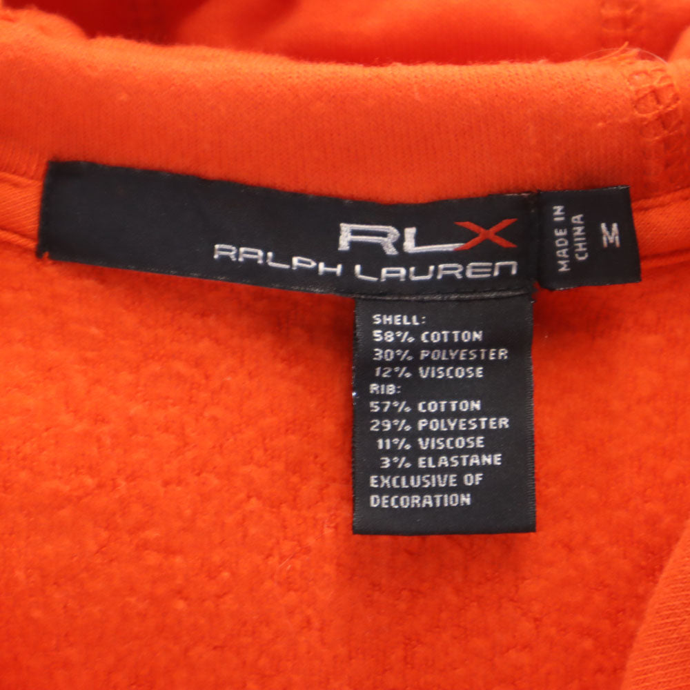 RLX RALPH LAUREN アールエルエックス ラルフローレン 長袖 スウェット ジップパーカー M オレンジ メンズ