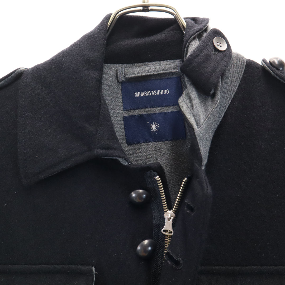MIHARA YASUHIRO ミハラヤスヒロ 日本製 ウール ジャケット 46 黒 メンズ
