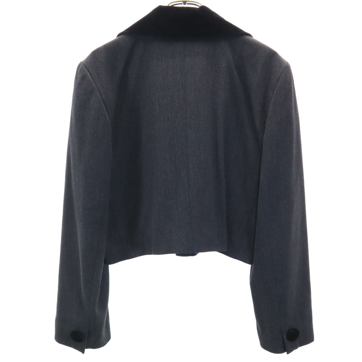 FOXEY フォクシー 日本製 ウール ショート丈 ジャケット 40 グレー レディース