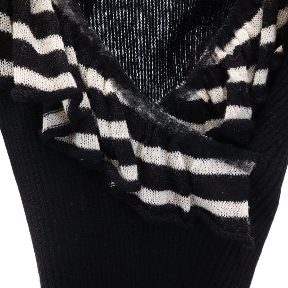 JEAN PAUL GAULTIER ジャンポールゴルチェ 日本製 ウール 長袖 セーター 40 黒 ニット レディース