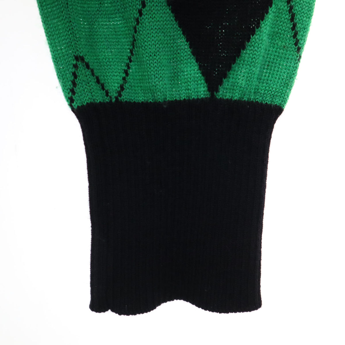 JOHN LAWRENCE SULLIVAN ジョンローレンスサリバン ウールブレンド 長袖 Vネック アーガイル セーター 36 グレー ニット メンズ