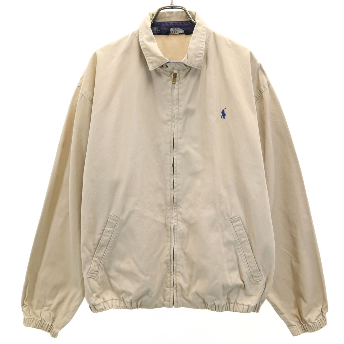 Polo by Ralph Lauren ポロバイラルフローレン 80s USA製 三角タグ ヴィンテージ スイングトップ M ベージュ メンズ