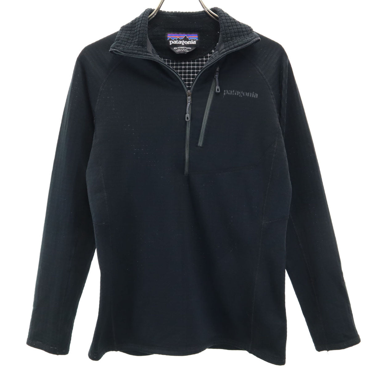 patagonia パタゴニア R1 P/O ハーフジップ ジャケット XS ブラック 40118FA15 アウトドア レディース