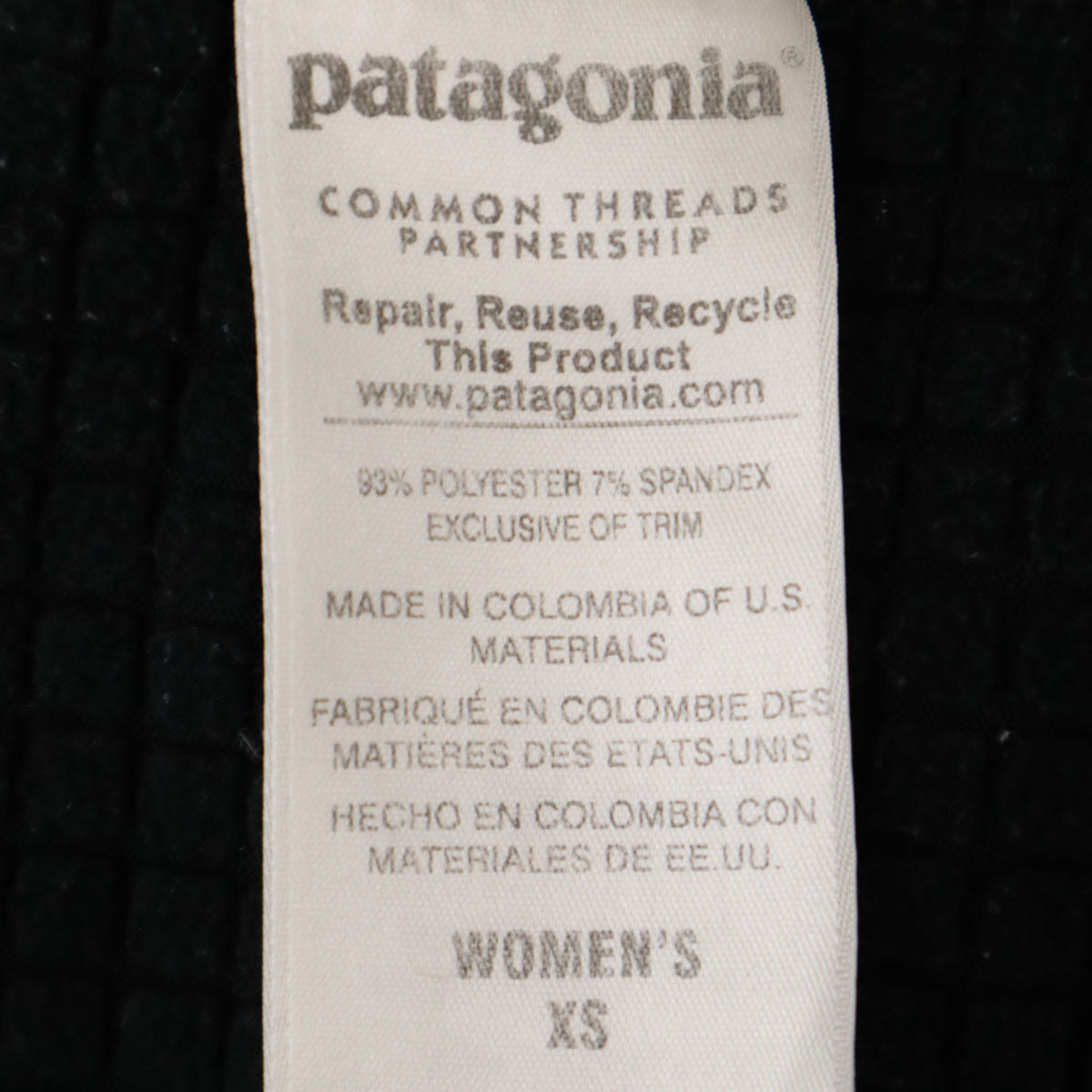 patagonia パタゴニア R1 P/O ハーフジップ ジャケット XS ブラック 40118FA15 アウトドア レディース