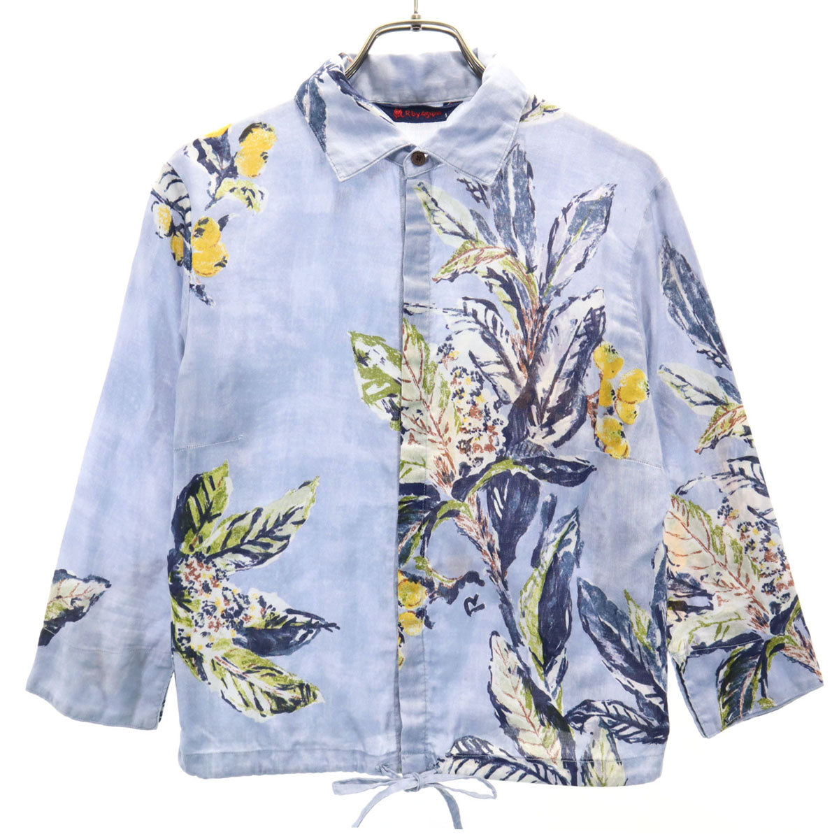 R by 45rpm アールバイフォーティファイブアールピーエム 総柄 7分袖 シャツ 3 水色系 レディース