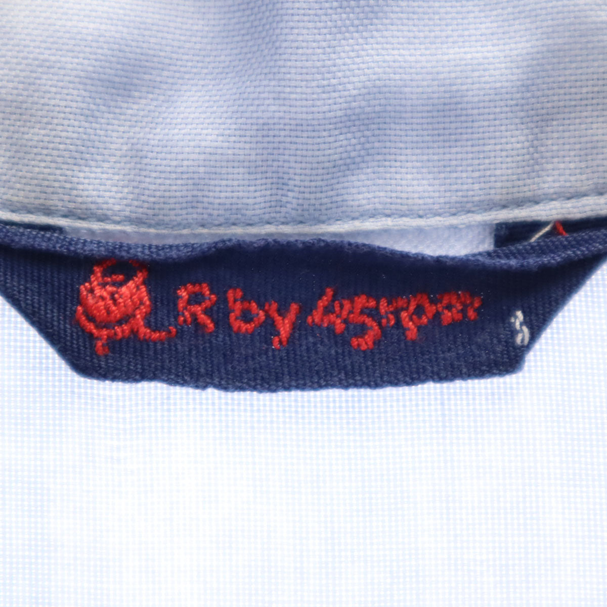 R by 45rpm アールバイフォーティファイブアールピーエム 総柄 7分袖 シャツ 3 水色系 レディース