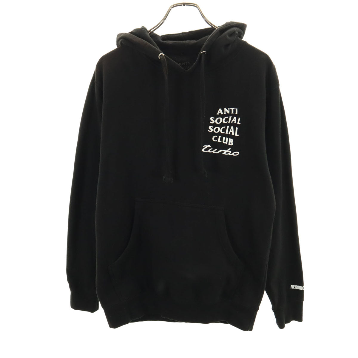 ANTI SOCIAL SOCIAL CLUB アンチソーシャルソーシャルクラブ ネイバーフッド NEIGHBORHOOD コラボ USA製 長袖 スウェットパーカー S ブラック メンズ