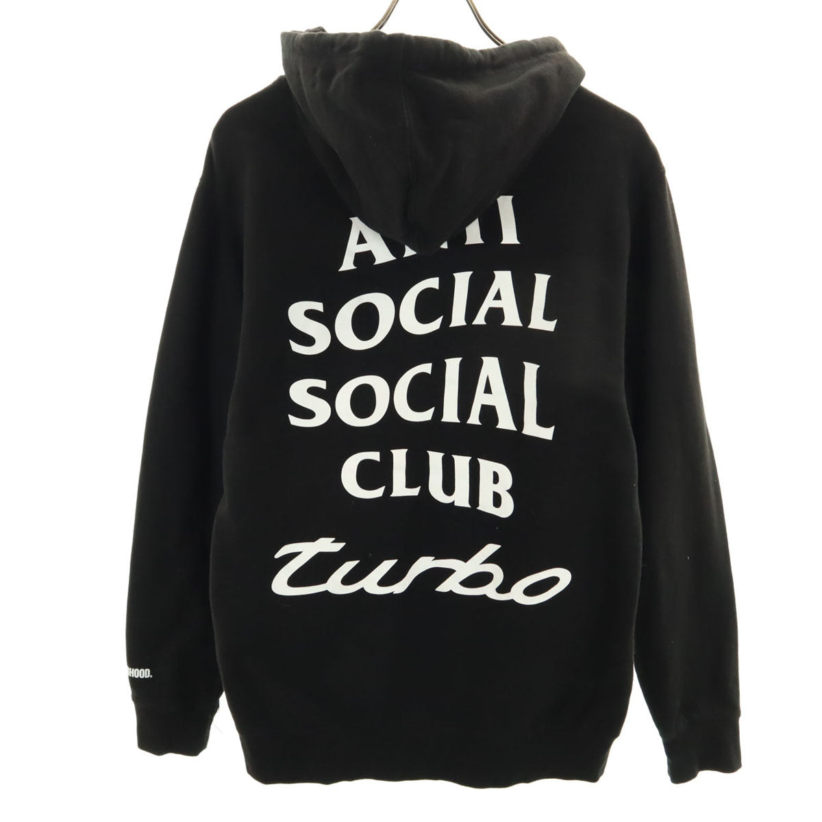 ANTI SOCIAL SOCIAL CLUB アンチソーシャルソーシャルクラブ ネイバーフッド NEIGHBORHOOD コラボ USA製 長袖 スウェットパーカー S ブラック メンズ