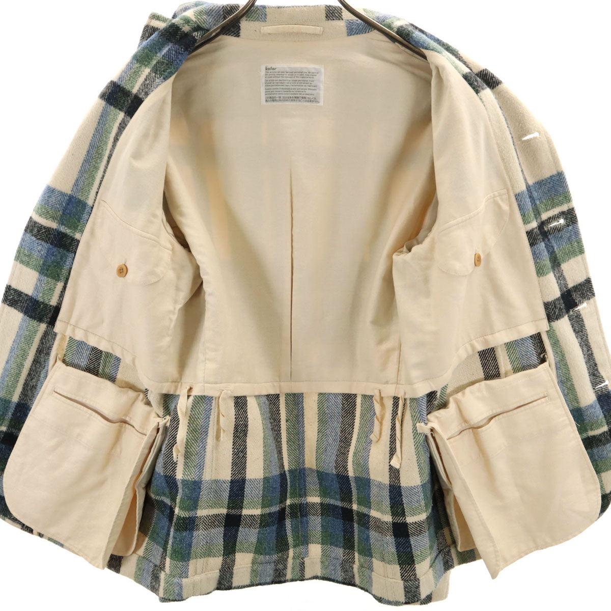 kolor カラー テーラードジャケット オフホワイト メンズ