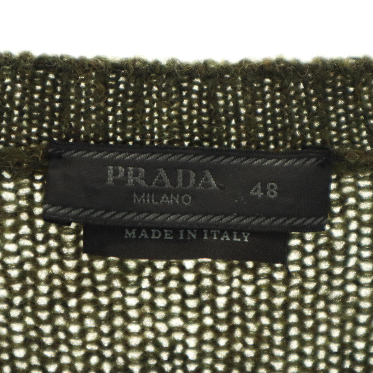PRADA プラダ イタリア製 長袖 セーター 48 グリーン系 メンズ PRADA プラダ イタリア製 長袖 セーター 48 グリーン系 メンズ