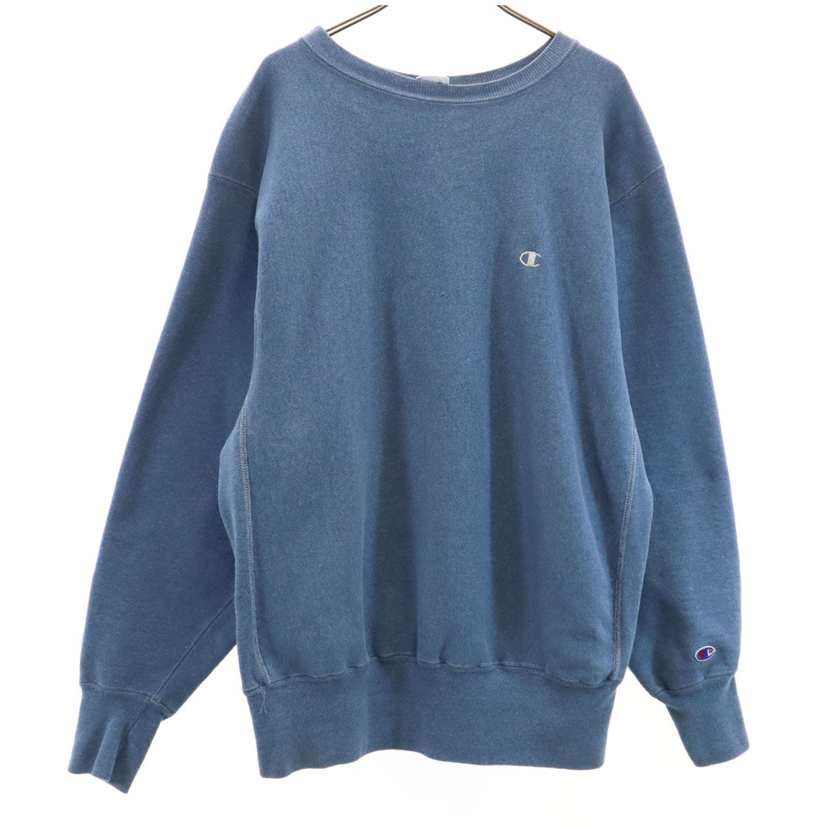 Champion チャンピオン 90s USA製 オールド 刺繍タグ 長袖 リバースウィーブ スウェット トレーナー XL ブルー系 メンズ