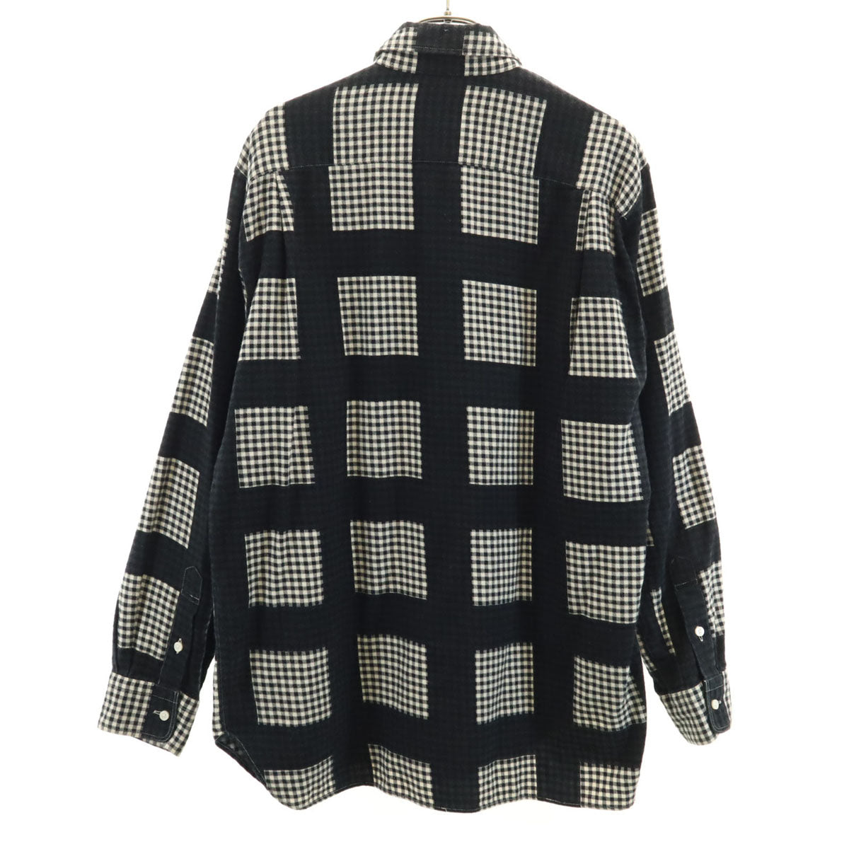 Sae shirts 日本製 チェック柄 長袖 ネルシャツ 42 ブラック メンズ