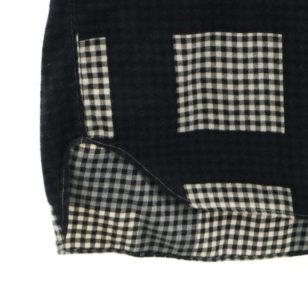 Sae shirts 日本製 チェック柄 長袖 ネルシャツ 42 ブラック メンズ