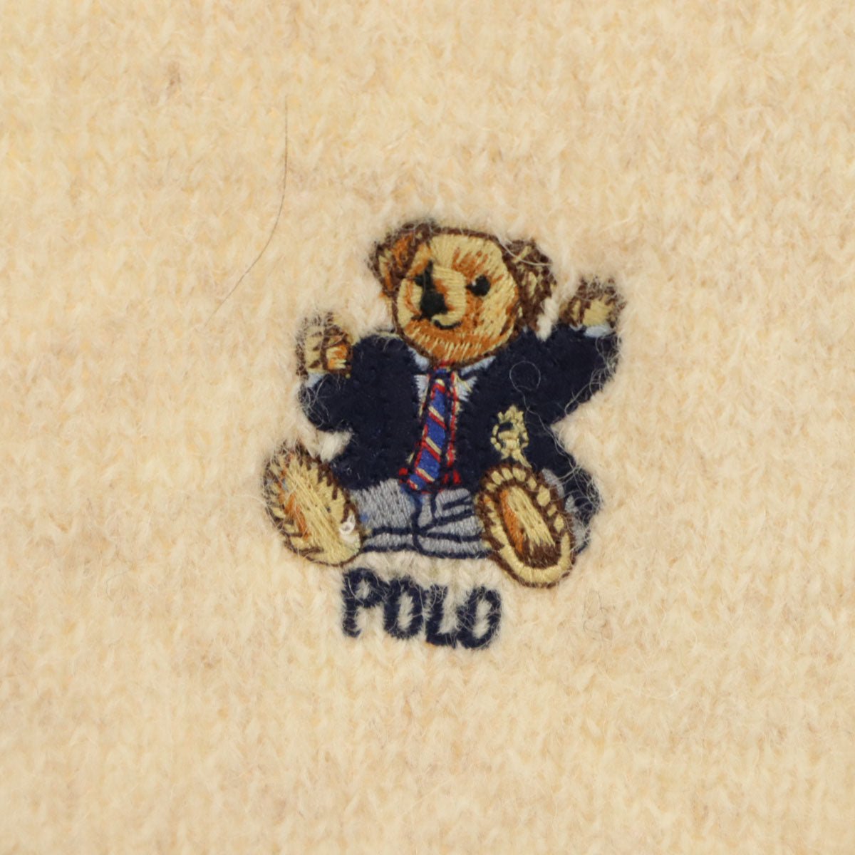 Polo by Ralph Lauren ポロバイラルフローレン 90s オールド ポロベア ポロベア刺繍 長袖 セーター L ベージュ ニット レディース