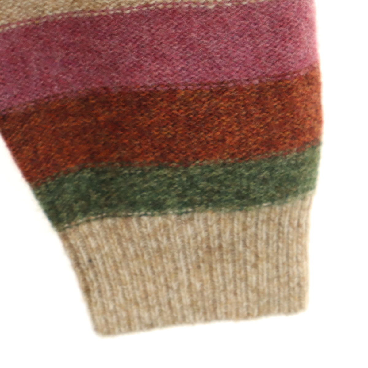 BARACUTA バラクータ ボーダー柄 長袖 ハーフジップ セーター M マルチ ニット レディース