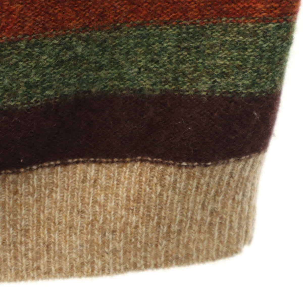 BARACUTA バラクータ ボーダー柄 長袖 ハーフジップ セーター M マルチ ニット レディース