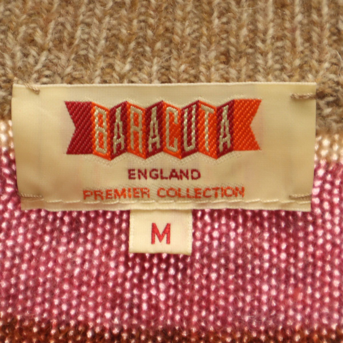 BARACUTA バラクータ ボーダー柄 長袖 ハーフジップ セーター M マルチ ニット レディース