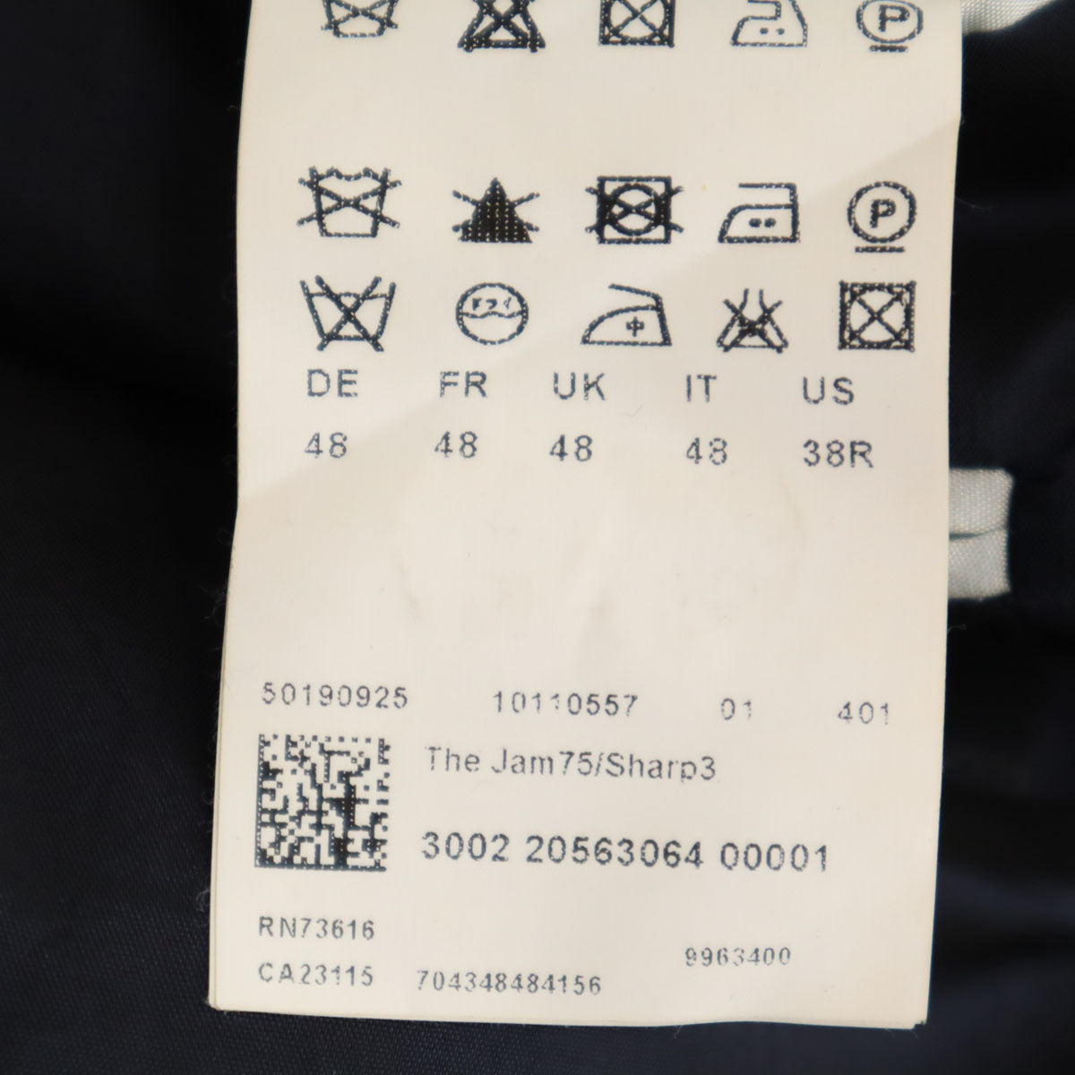 HUGO BOSS ヒューゴボス ウール USA製 スーツ 上下 セットアップ 38R ネイビー メンズ