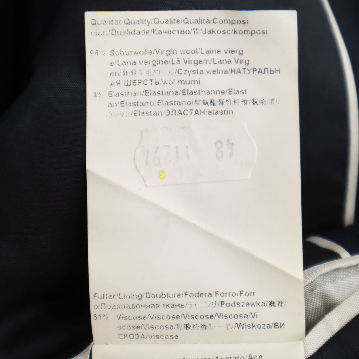 HUGO BOSS ヒューゴボス ウール USA製 スーツ 上下 セットアップ 38R ネイビー メンズ