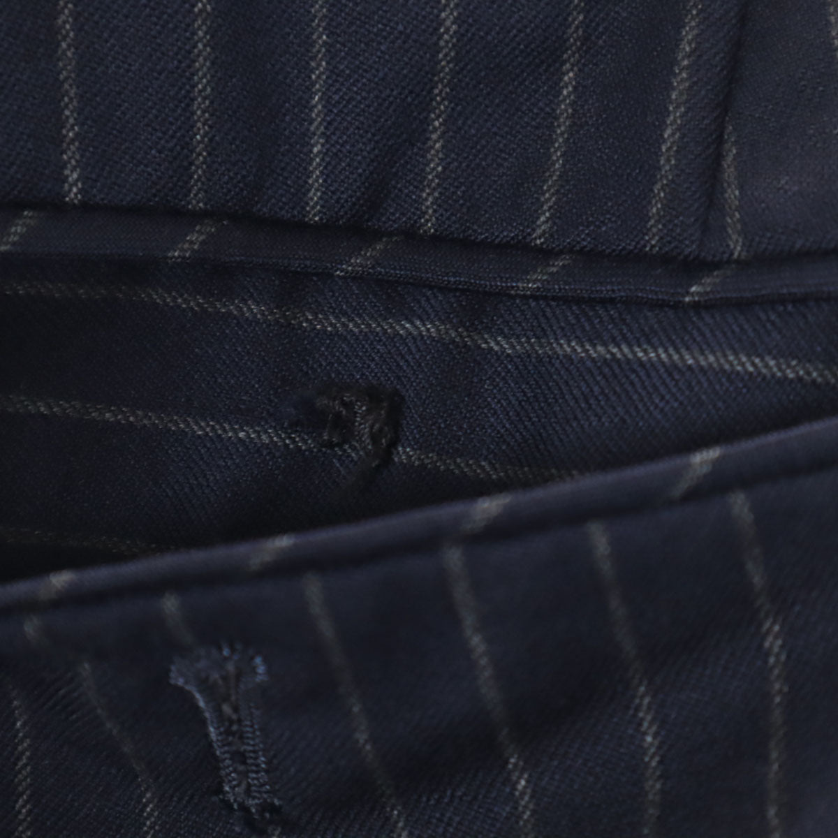 BURBERRY BLACK LABEL バーバリーブラックレーベル 日本製 ウール ストライプ柄 スーツ 上下 セットアップ 38R ネイビー 三陽商会 メンズ