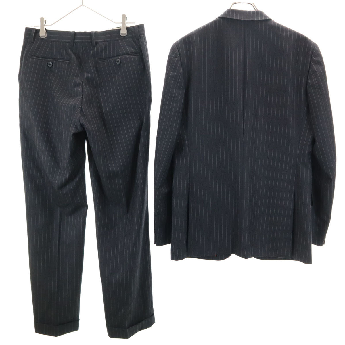 Paul Smith ポールスミス 日本製 ウール ブレンド スーツ 上下 セットアップ L グレー メンズ